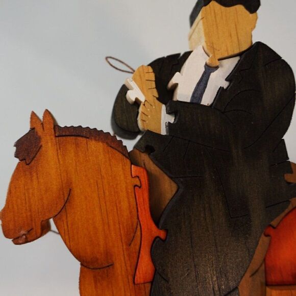 Fernando Botero Wood Puzzle Art Sculpture Man On A Horse Museum of Antioquia - Picture 7 of 9